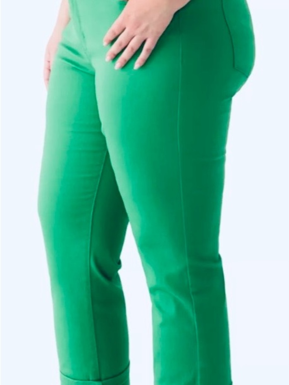 Crown & Ivy Curvy Women’s Green Crop Pants Size 22W - Picture 6 of 11